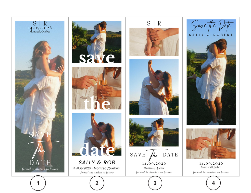 Magnetic Save the Dates – Photobooth Style